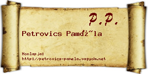 Petrovics Paméla névjegykártya